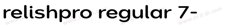 relishpro regular 7字体转换